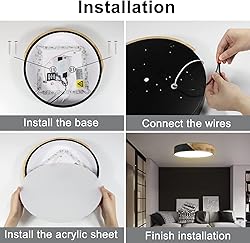 Led Ceiling Light Flush Mount: 12 Inch 24W Bedroom