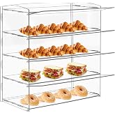YMJOINMX Acrylic Display Case 4 Layer Bakery Pastry Display Case Countertop Dessert Acrylic Display Shelf Donut Cookie Display Cabinet Plastic Case