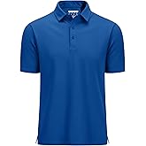 MAGCOMSEN Mens Polo Shirts Short Sleeve UPF 80+ Moisture Wicking Golf Polos Lightweight Performance Collared Shirt Men
