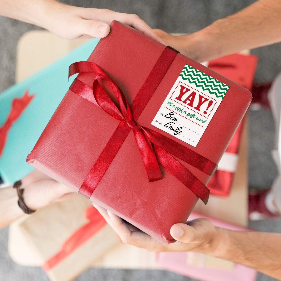 100 Holiday Gift Tags - Funny Gift Labels for Christmas - Self Adhesive - Funny Gift Wrap: Health & Personal Care