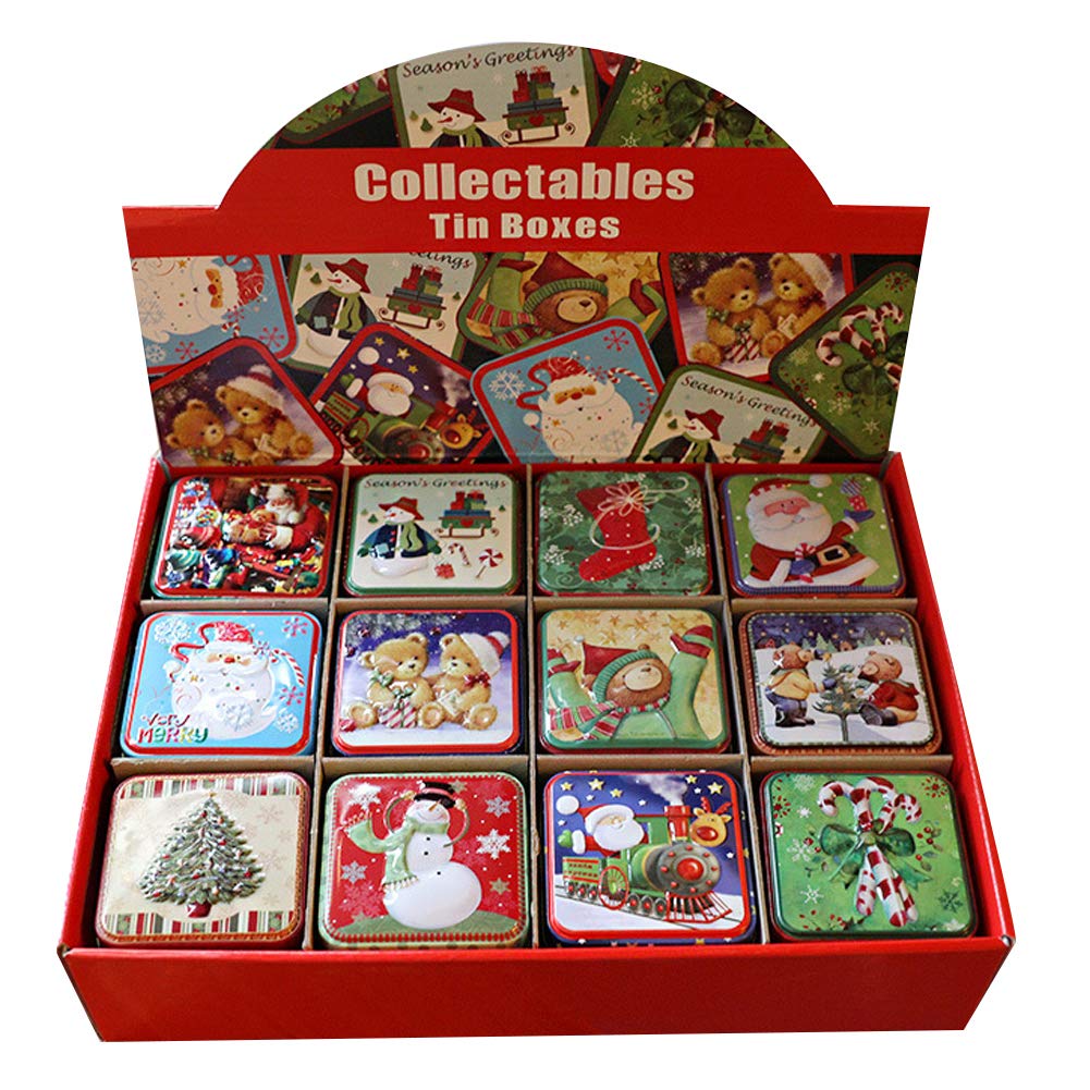 DISCOVERY 12pc/lot Tin Box tin gift package HandMade biscuit box Jewelry case Christmas Storage box
