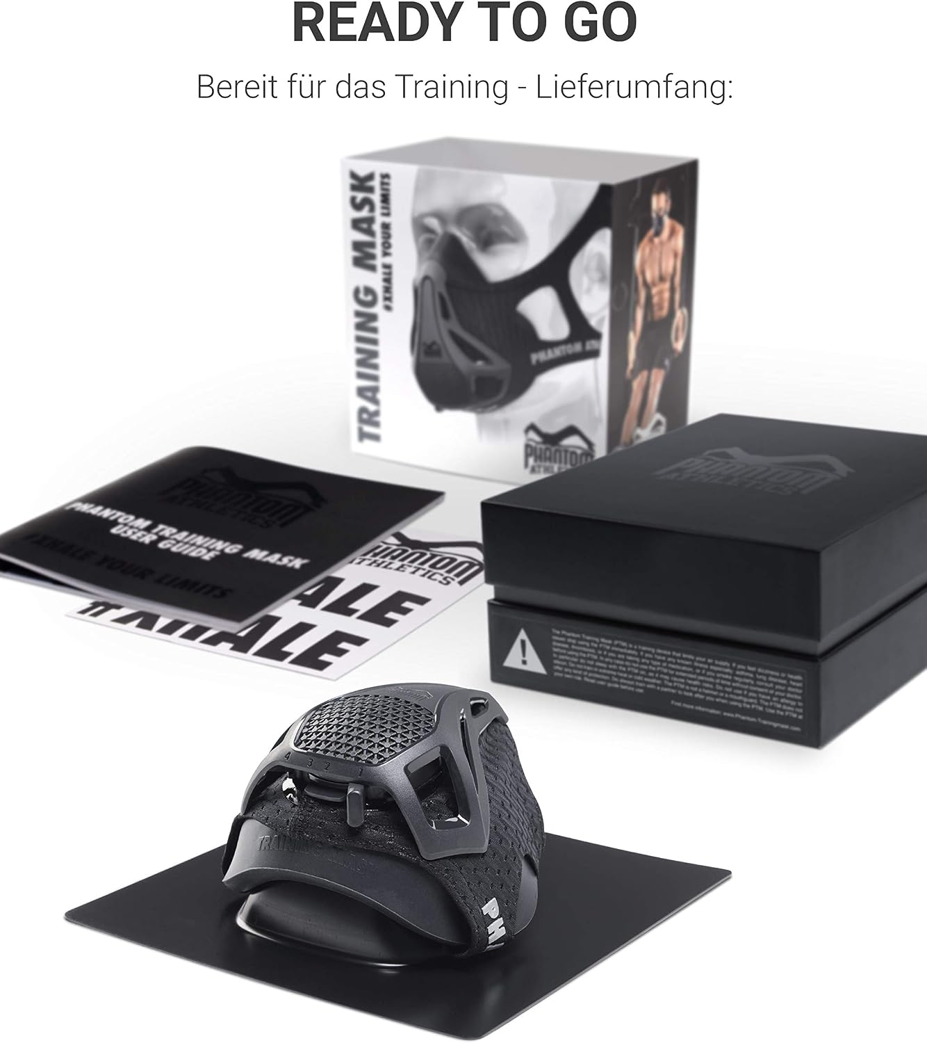 Phantom Athletics Training Mask - Breathing resistance training for better performance in sports - Black - Image 5