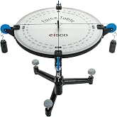 Eisco Standard Physics Force Table, 40 cm Polymer Top, Lab Slotted Mass Set | Fine-Angle Vector Scales, Leveling Screws, Heavy Cast Base, Pulley Set, Science Lab Equipment, Equilibrium Demos