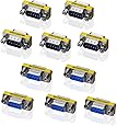 SIENOC 5pcs 9 Pin RS-232 DB9 Male to Male 5pcs Female to Female Serial Cable Gender Changer Coupler Adapter Pack of 10
