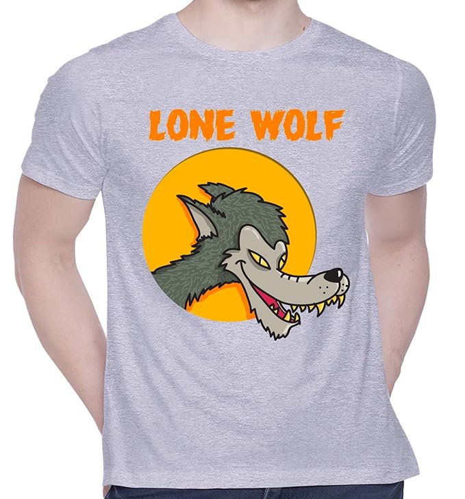 CreativiT Graphic Printed TShirt for Unisex Lone Wolf Tshirt Casual