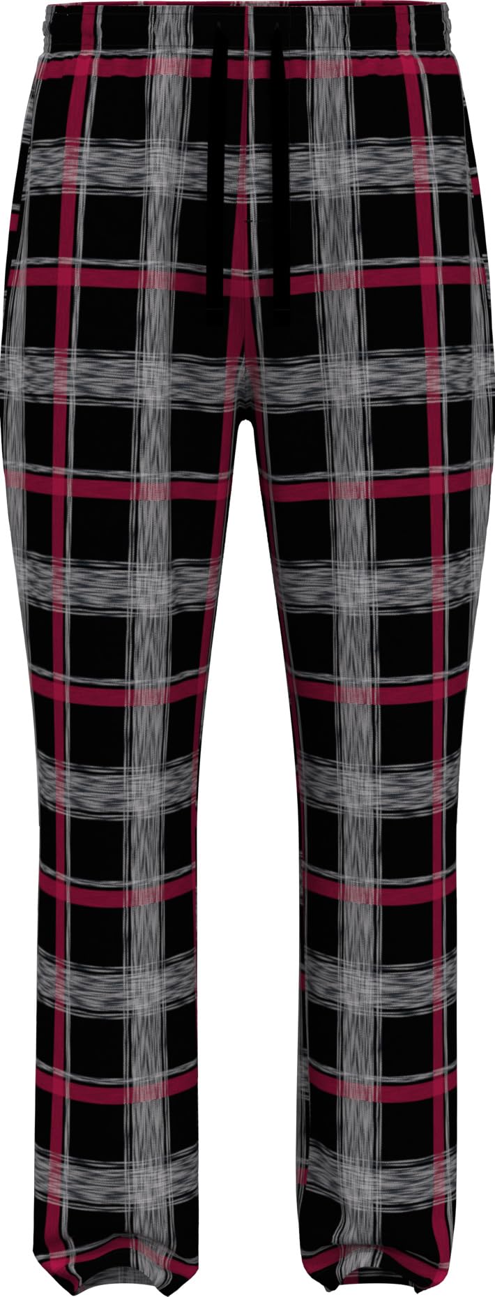 Perry Ellis Men’s Portfolio Deluxe Modern Plaid Pants, Soft Stretch Fabric, Lightweight Pajama Bottoms, Sleepwear, Chili Pepper, Large