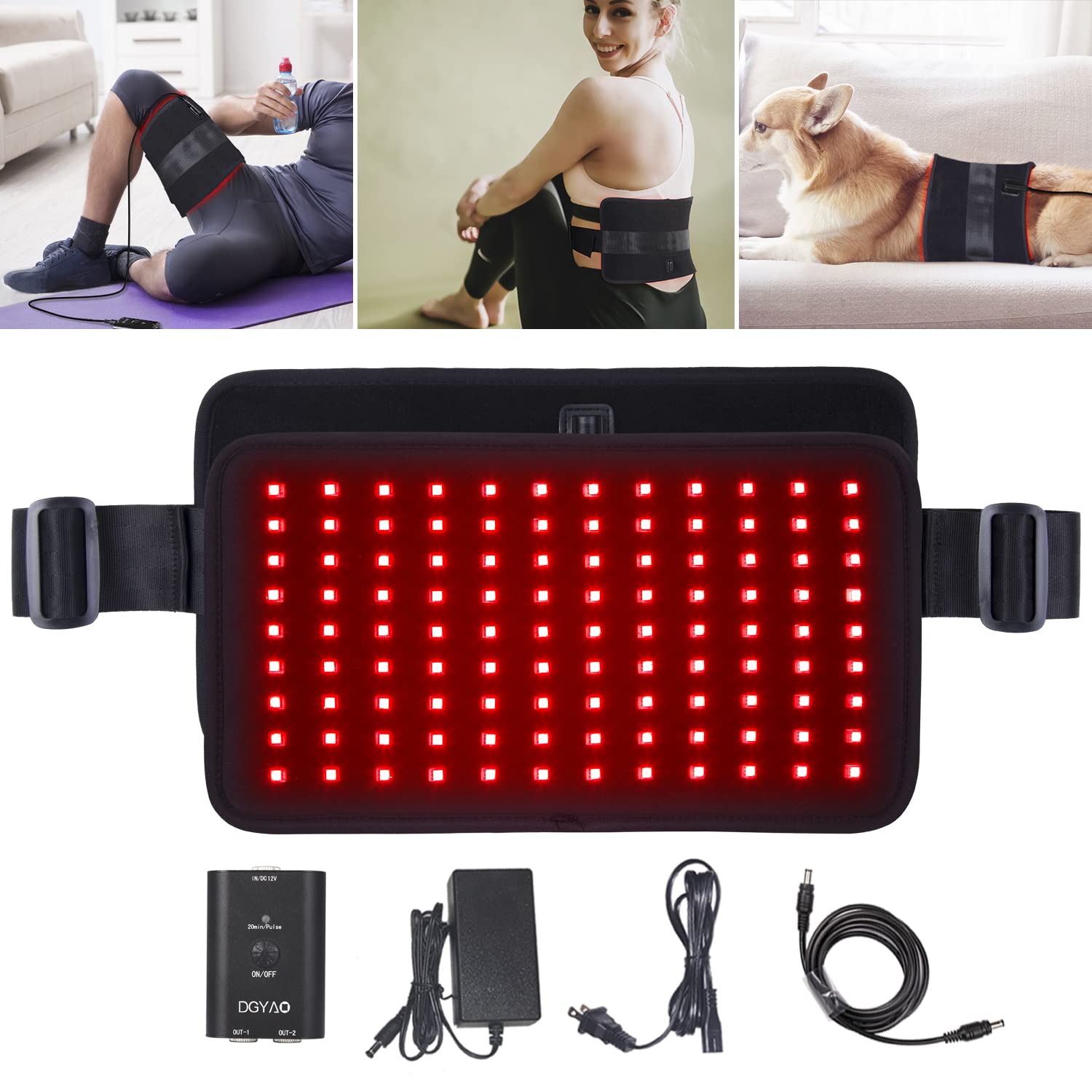 Photo 1 of TUOYR 2022 New Red Light Therapy Devices Belt Wearable Wrap for Back Shoulder Pain Relief & Recovery Snap Adjustable Near Infrared 880nm?660nm Led Pulse Treatment Pads for Body Joints Elbow Muscle