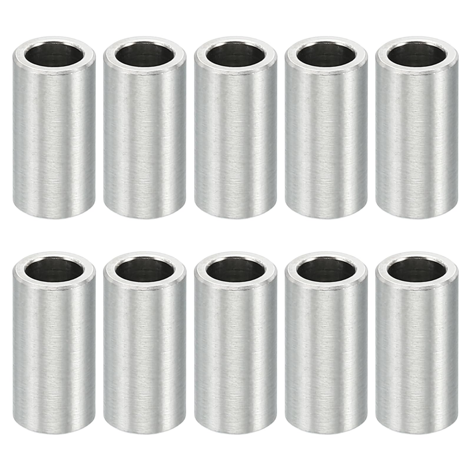 PATIKIL M4 Stainless Steel Spacers, 10 Pcs Metal Spacer Stainless Steel 4.1mm ID x 6mm OD X12mm L Stainless Steel Spacers Screw Standoff Round for 5/32inch or M4 Screw Bolts