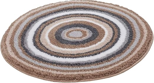Kleine Wolke Badteppich Mandala Taupe 100 Cm Rund Beige Amazon De Kuche Haushalt