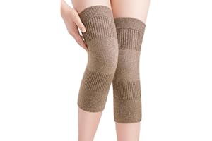 Men Women Thermal Cashmere Knee Warmer Stretchy Knit Knee Sleeve Anti-Slip Arthritic Knees Brace Soft Night Sleep Leg Warmer