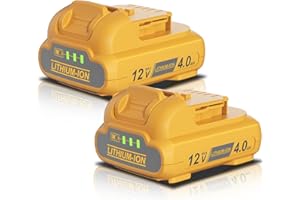 Nonbliep 2Pack 4000mAh Replacement for Dewalt 12v Max Lithium Battery Compatible with Dewalt 12 Volt Battery DCB121 DCB123 DCB122 DCB124 DCB125 DCB127 Compatible with All 12V Cordless Power Tools