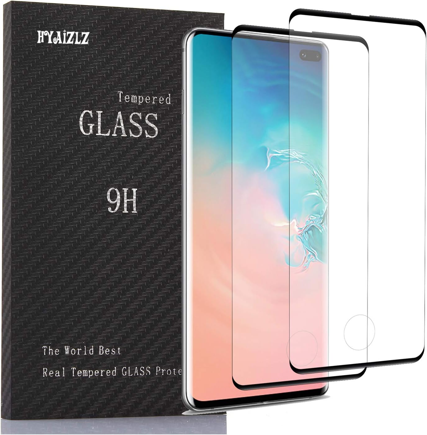 HYAIZLZ Galaxy S10 5g Screen Protector HD 3D 9H Hardness Tempered Glass Screen Protector Support Fingerprint Unlock Function Compatible with Galaxy s10 5g 6.7inch (2019),2pcs