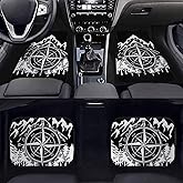 Liuqpwys Car Floor Mats Full Set Easy to Install 4 Piece Peak Car Floor Mats All Weather with Anti-Slip Pad Removable Automotive Accessories for SUV, Vans,Sedan,Truck
