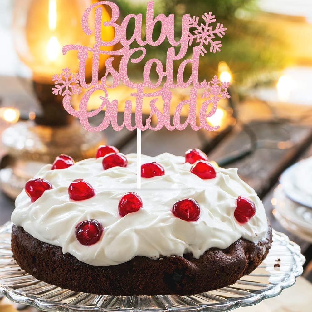 Cake Toppers Toys Games Baby Shower Cake Topper Snowflake Cake Topper Baby Shower Decorations For Girl Winter Wonderland Baby Shower Decorations 360gradosevents Es