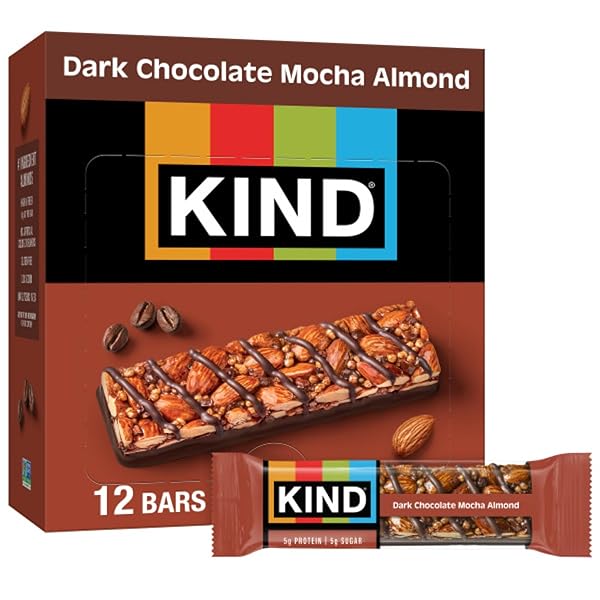 KIND BARS, DARK CHOCOLATE MOCHA ALMOND, HEALTHY SNACKS,...