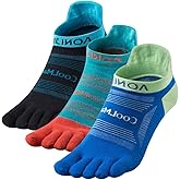 OrrinSports Toe Socks Cool-max Running Socks for Men Women 3 Pairs Athletic Breathable Five Finger Socks