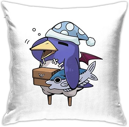 Amazon ゆるキャラ 鳥と魚 抱き枕カバー ピローケース 45 45cm オーダーメイドファスナー 付き クッションカバー コスプレ キャラクター 2wayトリコット 両面 枕カバー ピローケース オンライン通販