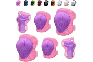 ATOOTWO Knee Pads for Kids， Knee Pads and Elbow Pads Set Toddler 3-10 Years Protective Gear Set for Girls Boys with Wrist Guards for Skating Cycling Bike Rollerblading Scooter