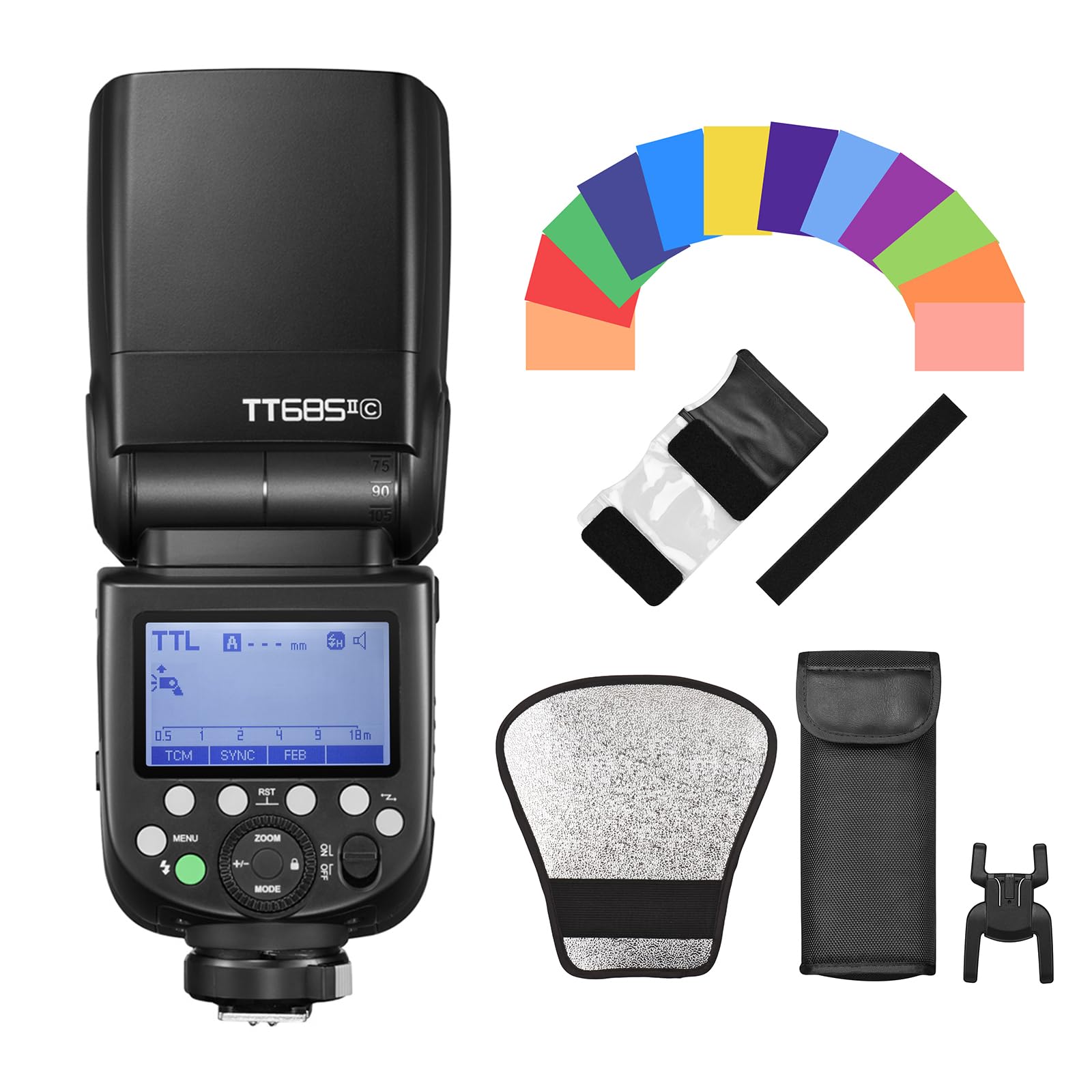 Godox TT685II-C TTL Flash On-Camera Speedlight 2.4G Wirelss X System GN60 High Speed 1/8000s Replacement for Canon 1DX 5D Mark III 5D Mark II 6D 7D Camera