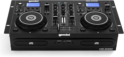 Gemini Sound CDM-4000BT Stand Alone DJ Media Player Mixer Bluetooth Dual Deck