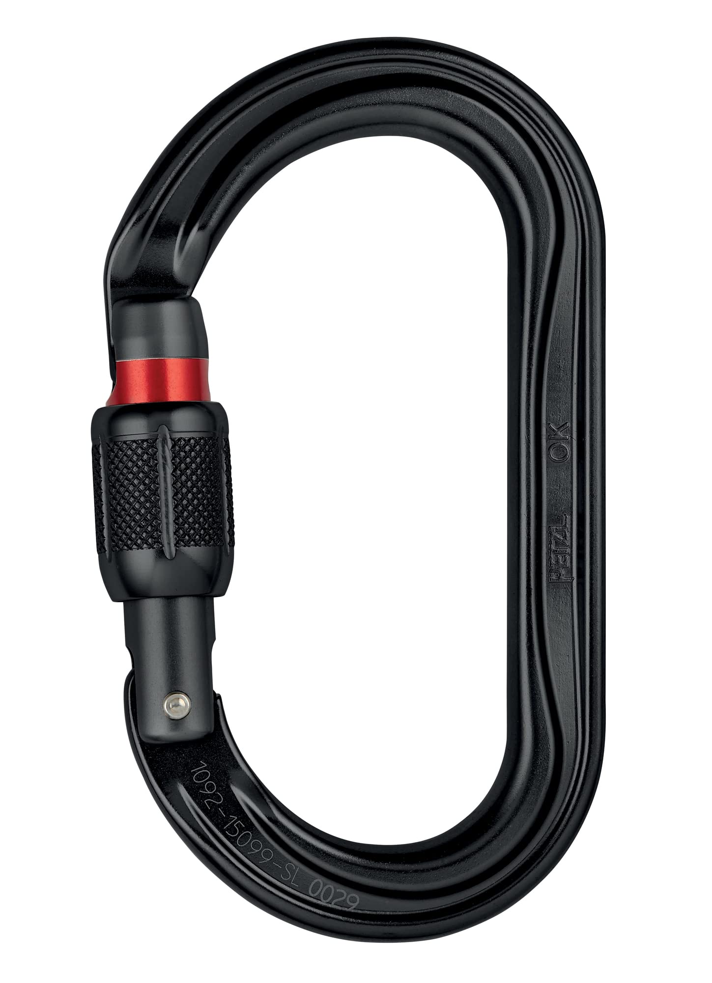 Petzl M33A SLN NEW OK Lightweight Oval Carabiner, Screw-Lock, Black