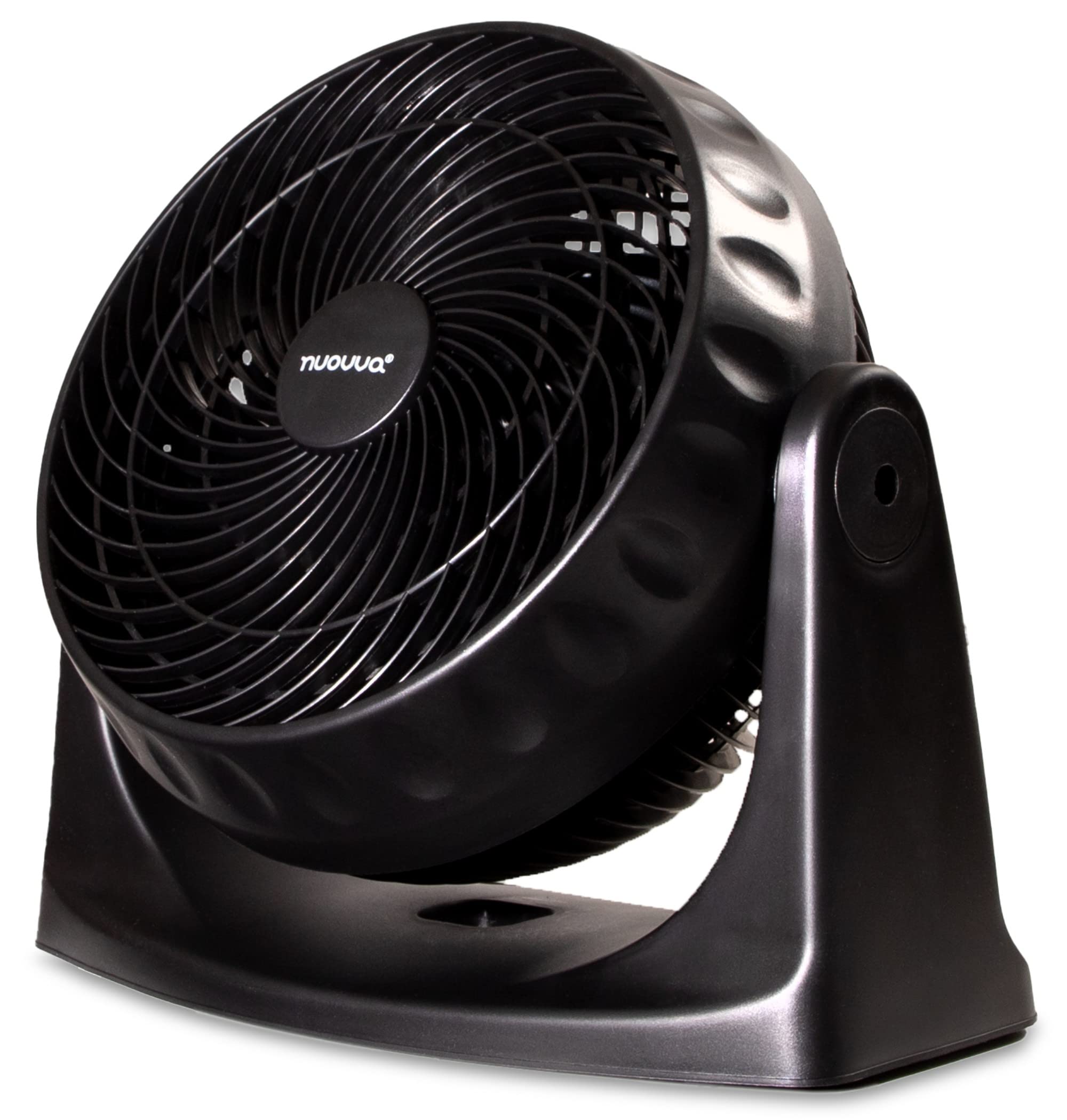 nuovva Electric Turbo Desk Fan – Standing or Wall Mount Design - Powerful Cooling Fan– Oscillating Fan with 90-degree Pivot – Extra Quiet with Powerful Blade – 3 Speed Level Fans - Black