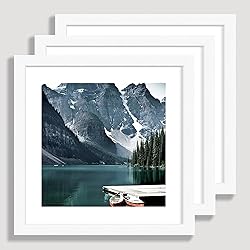 Hongkee 10x10 White Picture Frames set of 3, Made