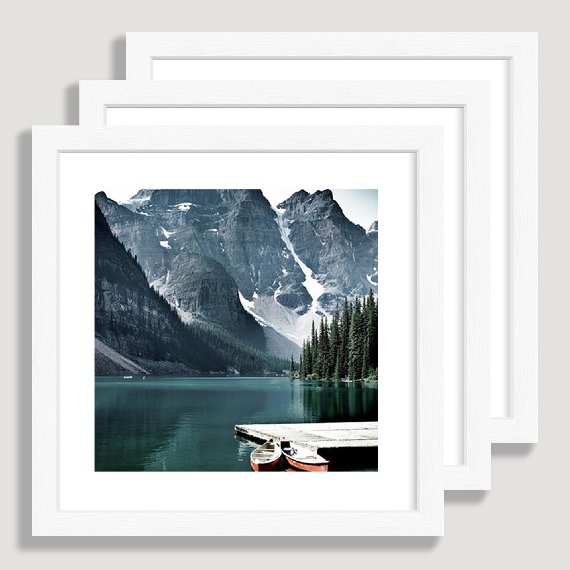 Hongkee 10x10 White Picture Frames set of 3, Made