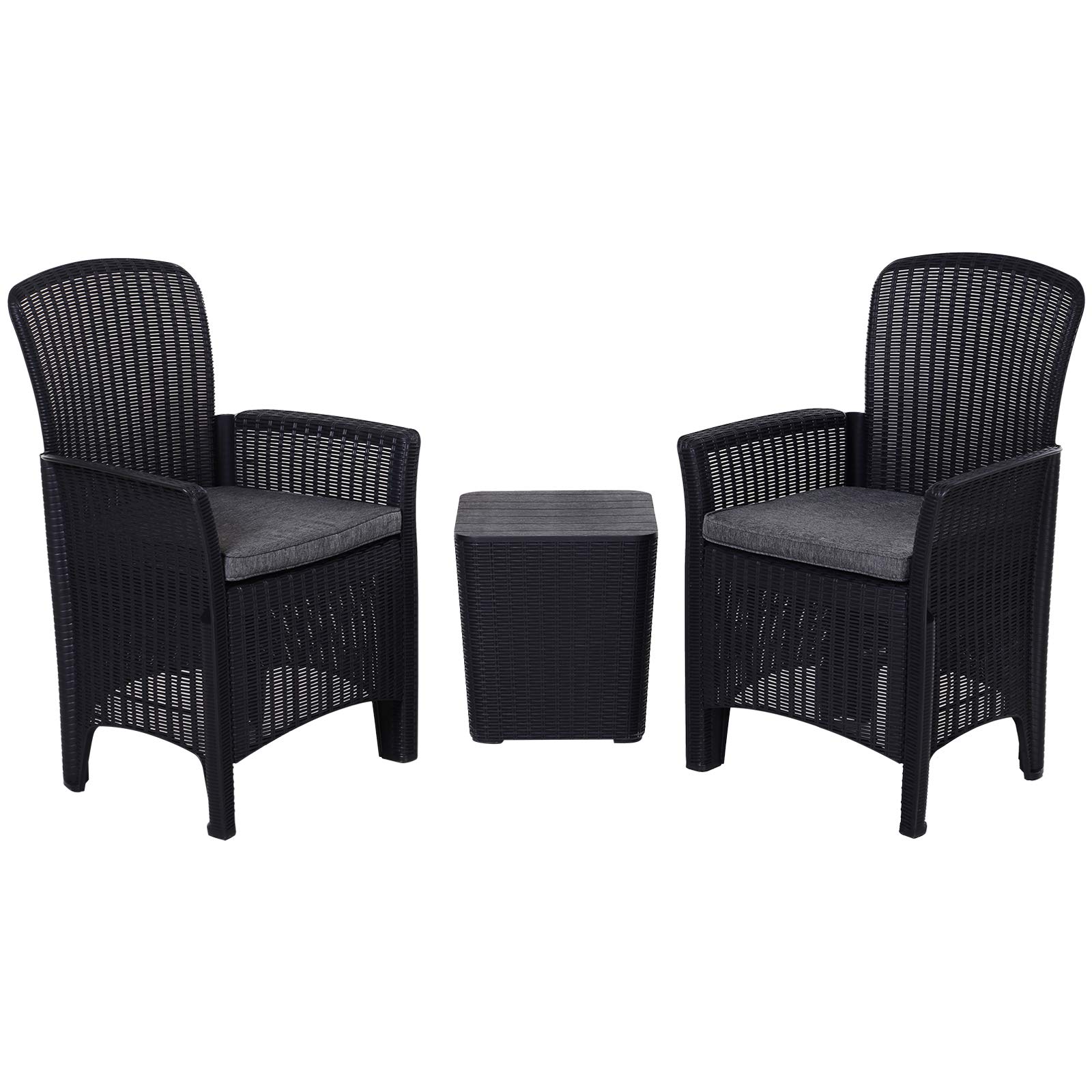 Outsunny 3 Pcs Rattan Effect Bistro Set Buy Online In Pakistan At Desertcart