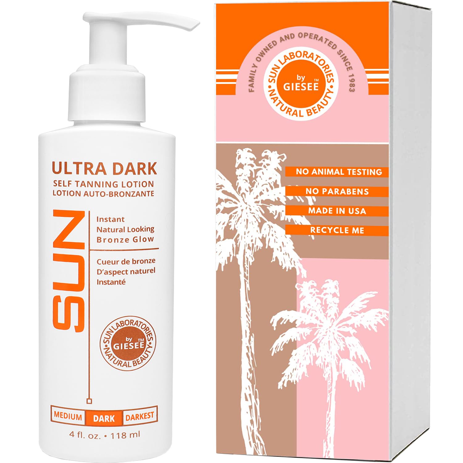 Sunlabs Sun Laboratories Self Tan Lotion Ultra Dark Instant Tint Dark 118ml / 2.7 fl.oz.