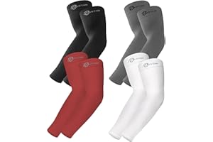 BHYTAKI UV Sun Protection Arm Sleeves, UPF 50 Sports Cooling Arm Compression Sleeves for Men Women Teenager