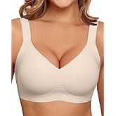 HORISUN Wireless Bras for Women Soft Comfortable No Underwire T Shirt Bra Seamless Full Coverage Bras with Support