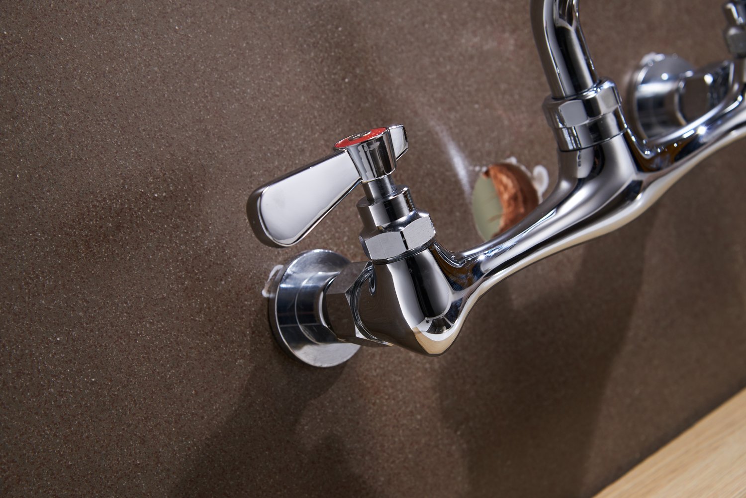 BWE NSF No Lead Faucet Commercial Sink Wall Mount Faucet 8" Swivel