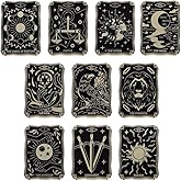 ROFARSO Talismanic Tarot Enamel Lapel Pin Set Black and Gold Pin, Accessory for Backpacks Clothing Bags Hats Shirts (10piccs pin set)