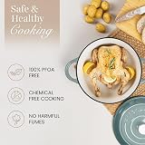 Nuovva Enamelled Cast Iron Dutch Oven 6.4 Qt with Lid Sea Salt 28cm view 4