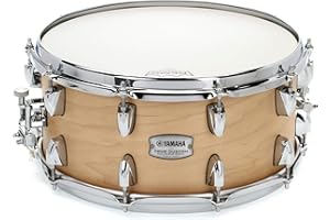 Yamaha Tour Custom 14'' x 6.5'' Snare Drum with 6-ply 100% Maple Shell in Butterscotch Satin, All-Purpose Snare For the Serious and Working Drummer TMS-1465BTS