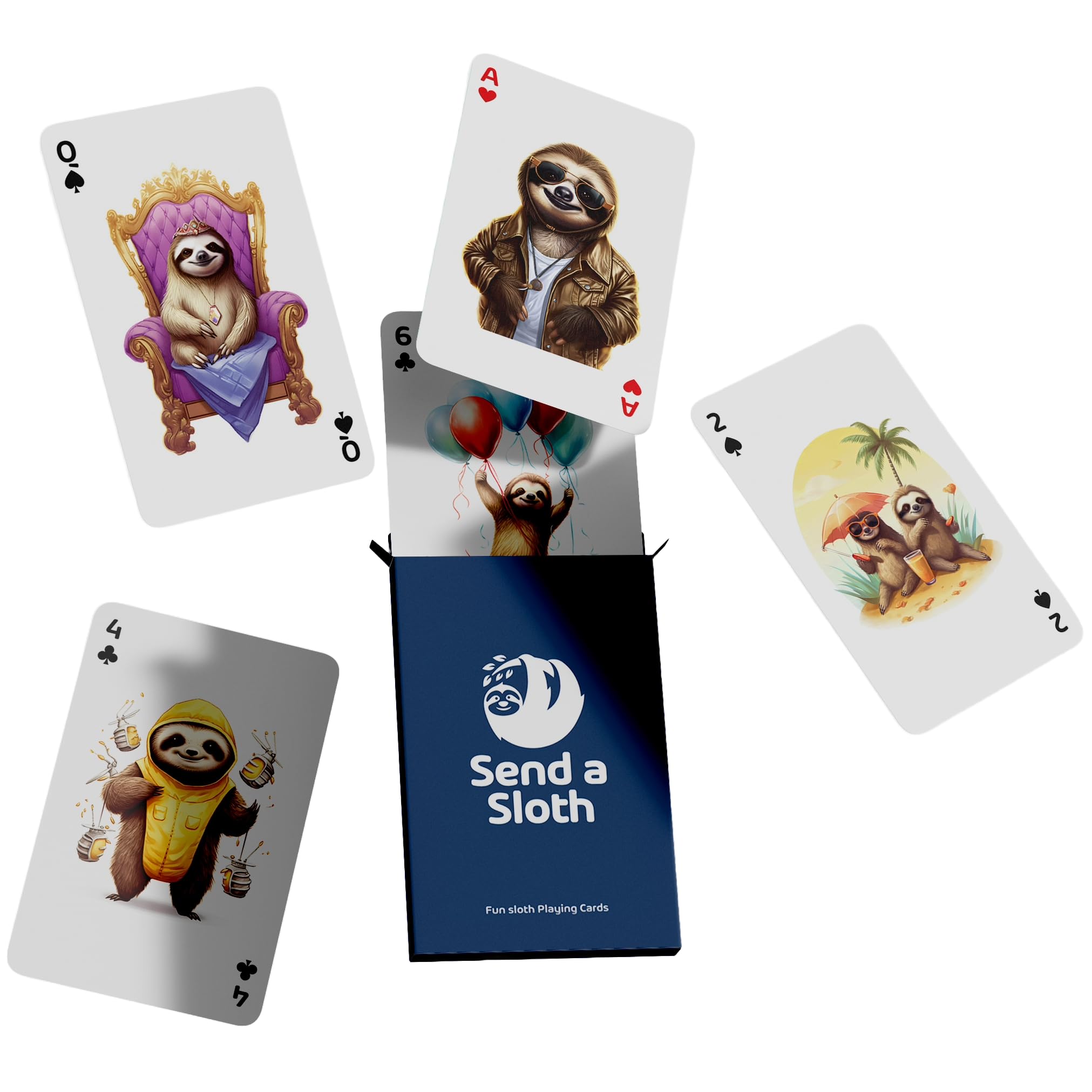 Sloth Playing Cards: A Delightful and Fun Set with Adorable Sloth Designs - The Perfect Sloth Gift for Women, Men, Kids - Unique Sloth-Themed Card Set Hours of Entertainment and Joy