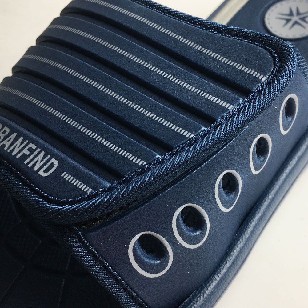 URBANFIND Men\'s Casual EVA Slide Slipper Beach Sandals Shoes Blue Grey, 6 D(M) US/EU 40