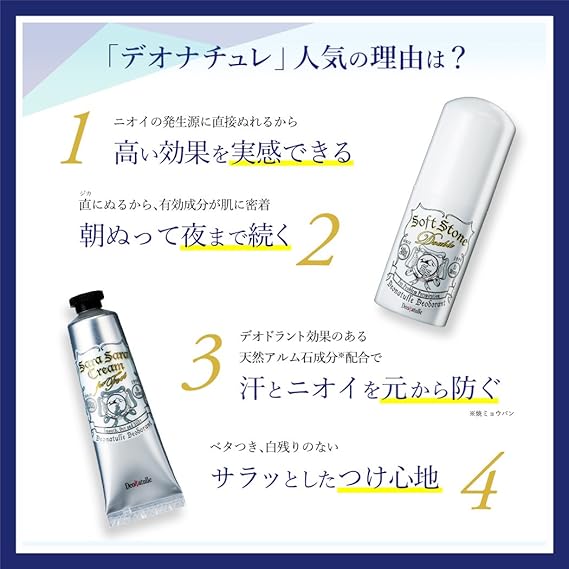 医薬部外品 デオナチュレ クリスタルストーン ワキ用 直ヌリ 制汗剤 2個 デオナチュレ デオドラント 制汗剤 通販 Amazon