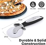 Zulay Kitchen Large Pizza Cutter Wheel Premium Stainless Steel Non-Slip Handle view 6