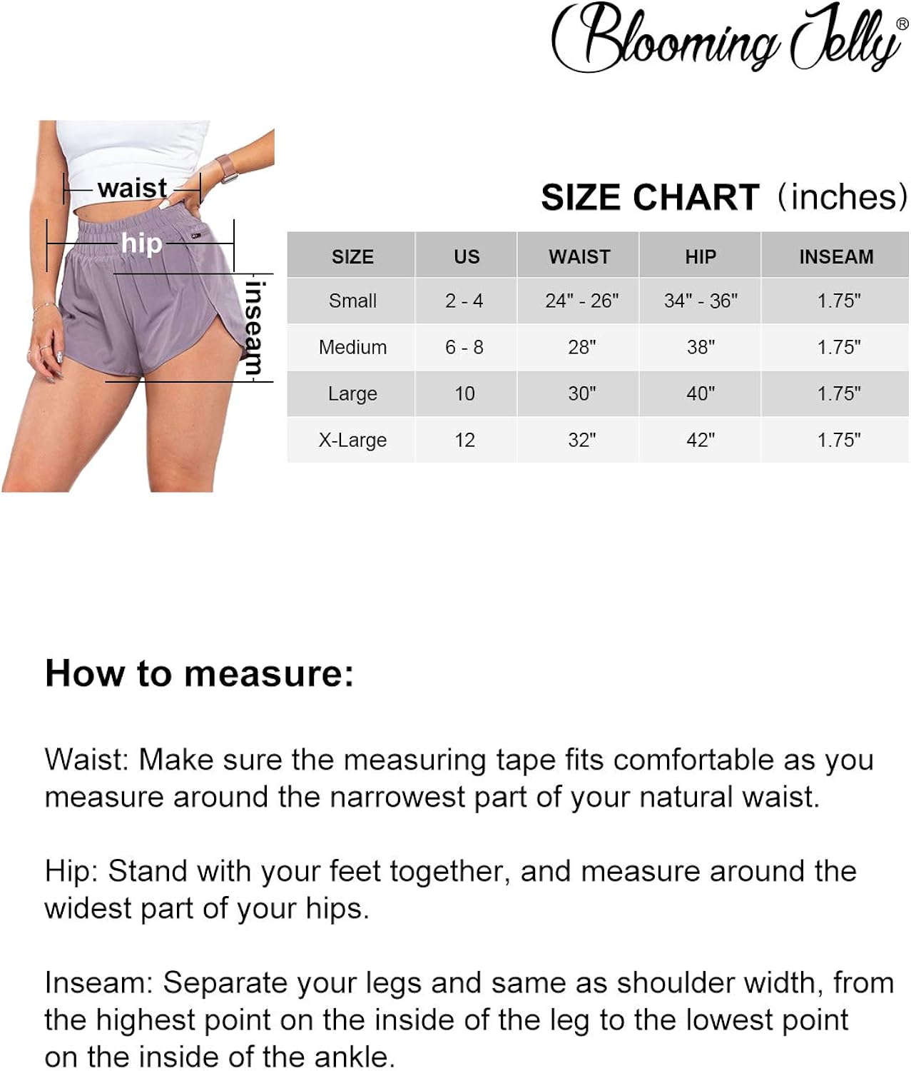 Blooming Jelly Womens Quick-Dry Running Shorts Sport Layer Elastic Waist Active Workout Shorts with Pockets 1.75": Clothing