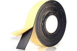 PAPILLON Foam Insulation Tape Adhesive, Seal, Doors, Weatherstrip, Waterproof, Plumbing, HVAC, Windows, Pipes, Cooling, Air Conditioning, Weather Stripping, Craft Tape (33 Ft- 1/8" x 2")