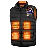 KOPLO Heated Vest for Men, 14400mAh Battery Pack with Lightweight Rechargeable Electric Heating Vest