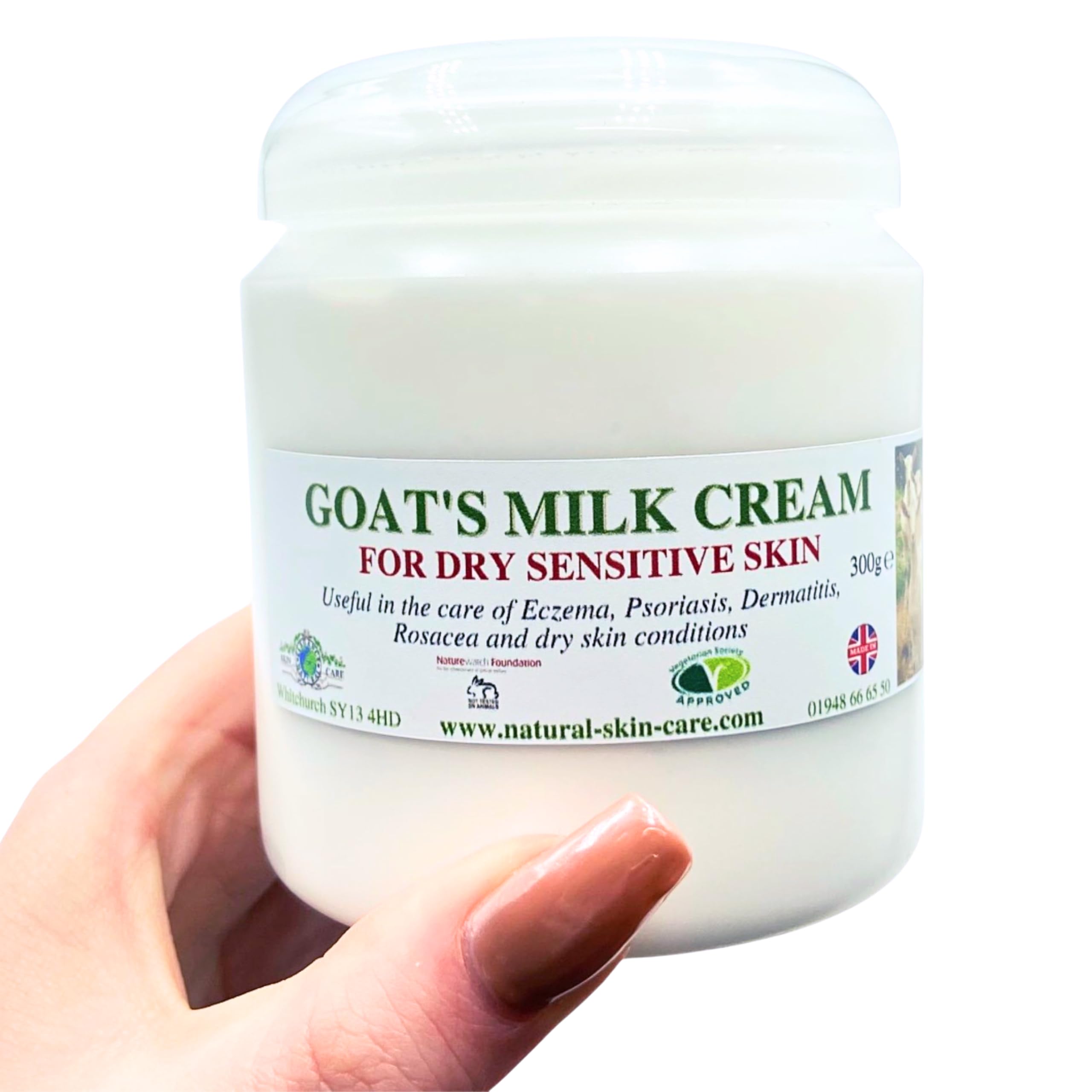 Goats Milk Moisturising Cream 300g by Elegance Natural Skin Care. Formulated for dry, sensitive skin. MULTI AWARD WINNING.