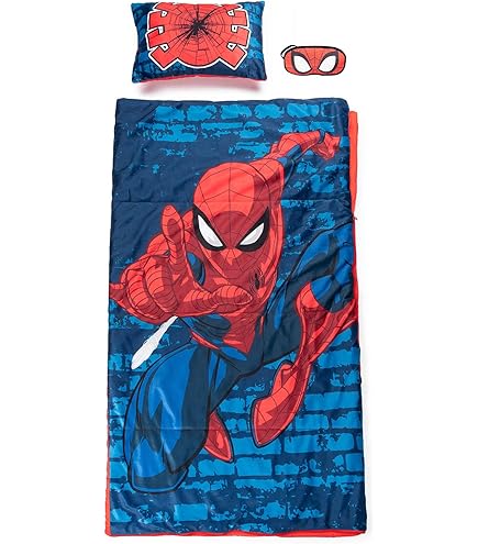 Amazon.com: Marvel Spiderman Slumber Bag Set for Boys - Bundle of