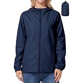 UIQUR Womens Raincoat Waterproof Lightweight Packable Rain Jacket | Windbreaker For Hiking, Cycling, Running, Fishing ,Golf,Rainy-day work,And Other Outdoor Activities