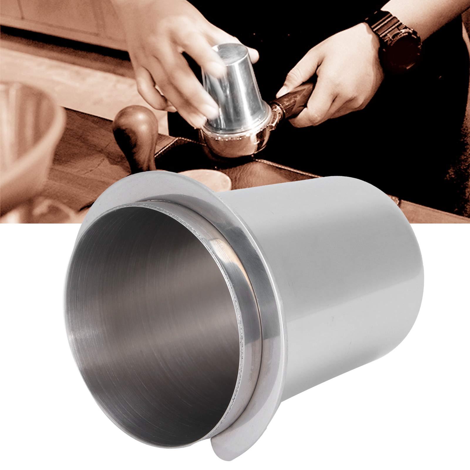 Coffee Dosing Funnel 51mm, Stainless Steel Coffee Grinder Dosing Cup, Coffee Powder Distributor Machine Accessories