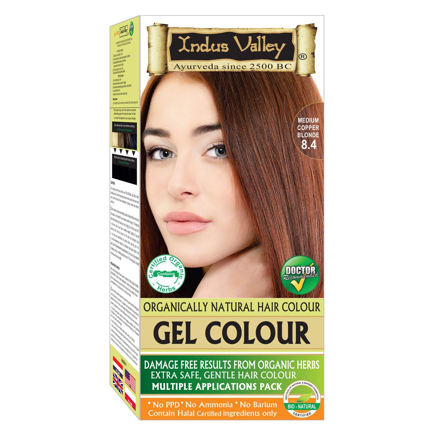 Amazon Com Indus Valley Permanent Gel Hair Color Medium Copper