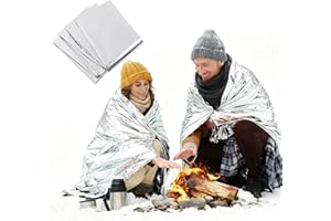 4 Pack Emergency Blankets, 51 * 82 in Space Blanket Survival Gear kit Camping Blanket, for Outdoors, Hiking, Bug Out Bag, or 