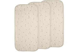 mushie Waterproof Changing Pad Liners | 100% Organic Cotton | Set of 3 (Bees Combo)